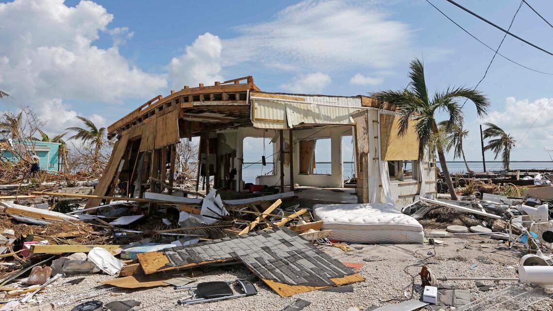 A home destroyed by Hurricane Irma in September 2017 in Big Pine Key.