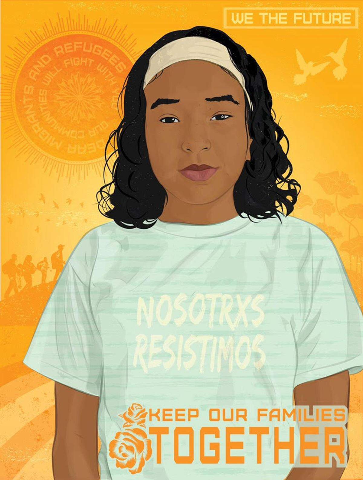 Leah Cayasso portrait designed by Rommy Torrico for the ‘We The Future’ campaign.