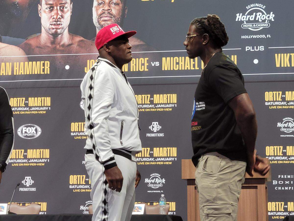 Luis Ortiz y Charles Martin pelearán este 1ro de enero en el Hard Rock Stadium en Fort Lauderdale.