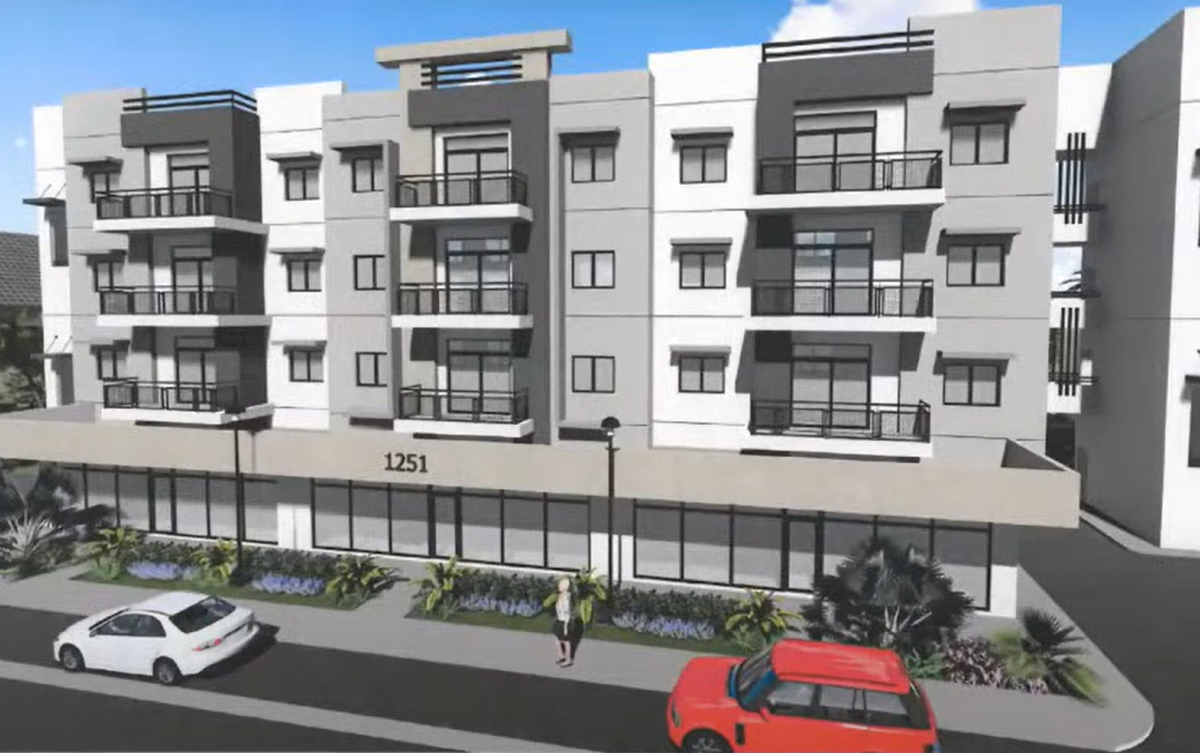 Proyecto ubicado en el distrito de desarrollo orientado al tránsito (TOD) de Market Station en Hialeah. Edificio de 4 pisos con 23 unidades y un área comercial.