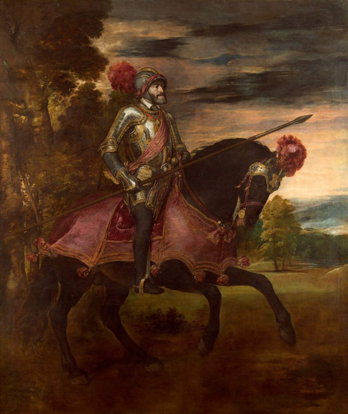 ‘Carlos V en la Batalla de Mühlberg’, 1548, Vecellio Di Gregorio Tiziano, óleo sobre lienzo.