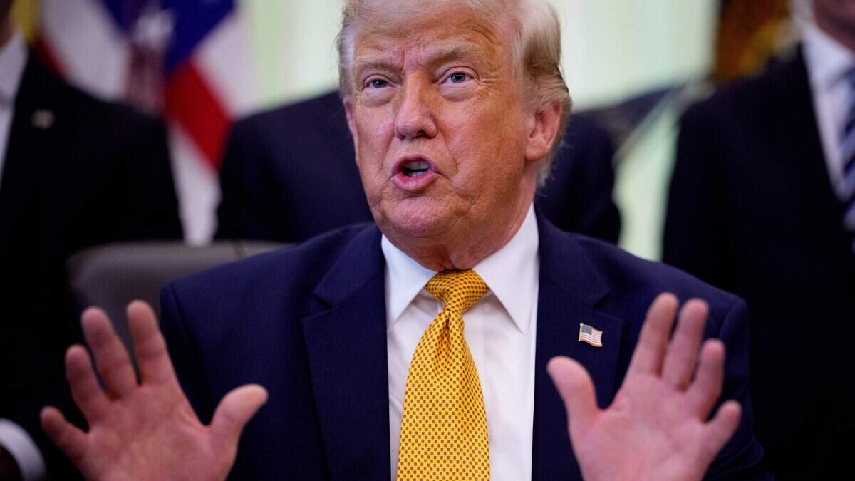 WASHINGTON, DC - JUNE 22: U.S. President Donald Trump speaks during an event in the Oval Office of the White House on June 22, 2026 in Washington, DC. President Trump signed two orders on quantum computing. (Photo by Andrew Harnik/Getty Images)