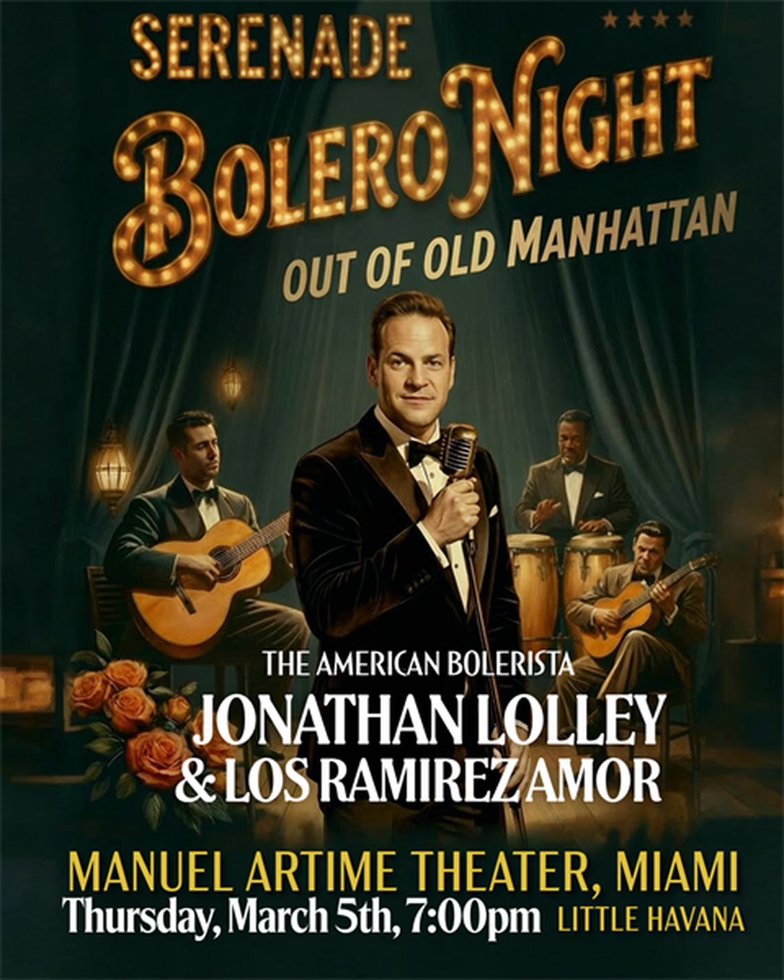 Serenata de bolero “Noche desde Manhattan” en el Teatro Manuel Artime.