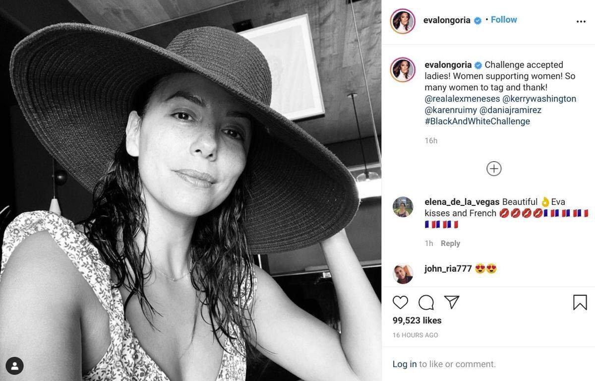 Eva Longoria publicó su foto en Instagram.