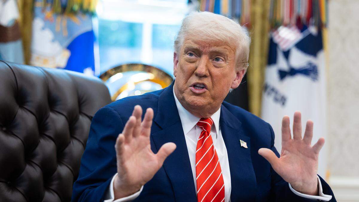 President Donald Trump in the Oval office in May.