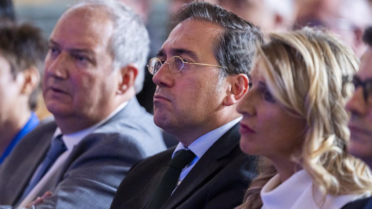 José Manuel Albares, ministro español de Asuntos Exteriores, durante un acto institucional en el Instituto Cervantes de Madrid, el miércoles 4 de septiembre.