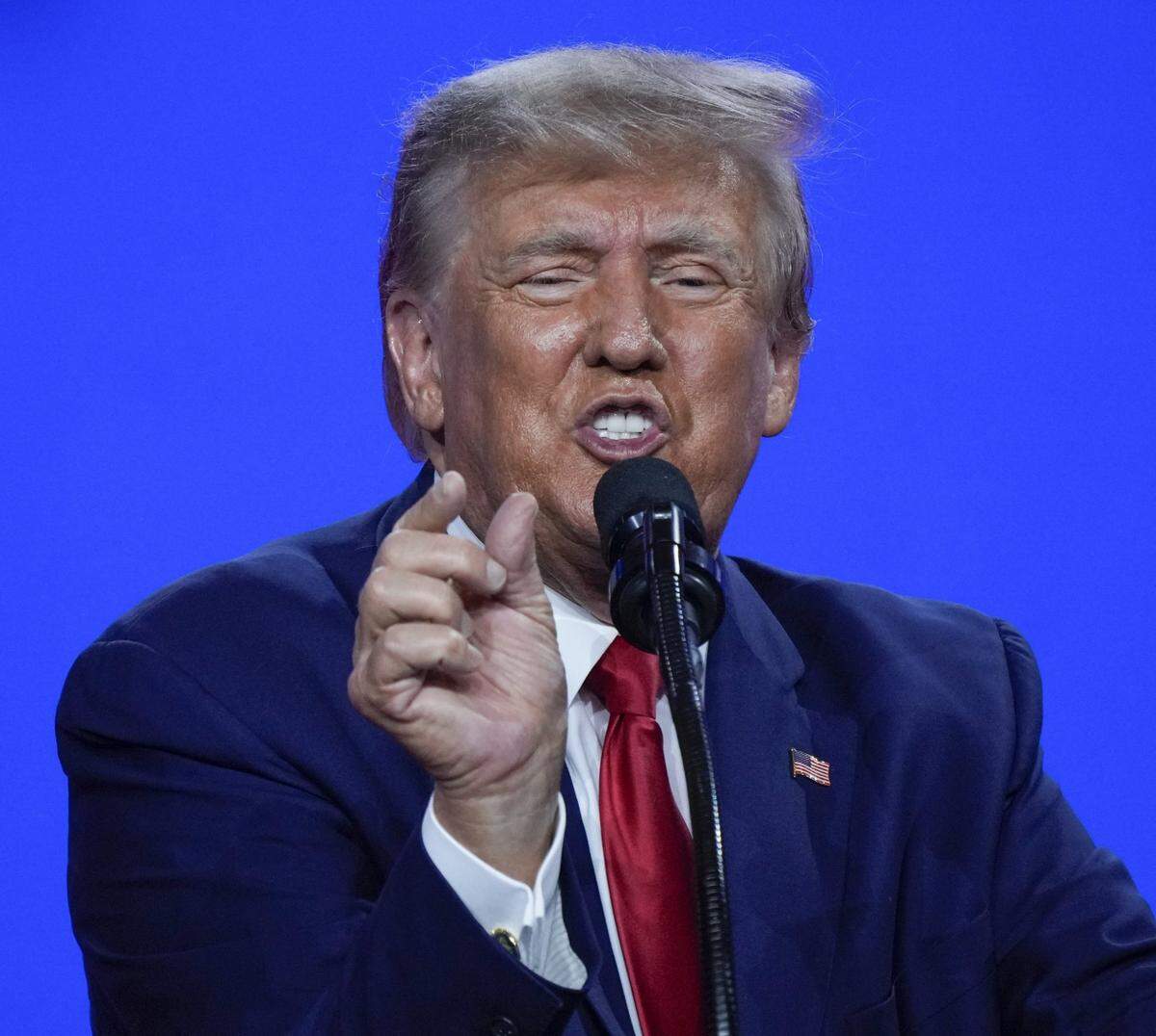 El ex presidente Donald J. Trump habla en la Conferencia de Acción Política Conservadora, CPAC 2023, en el Gaylord National Resort & Convention Center.