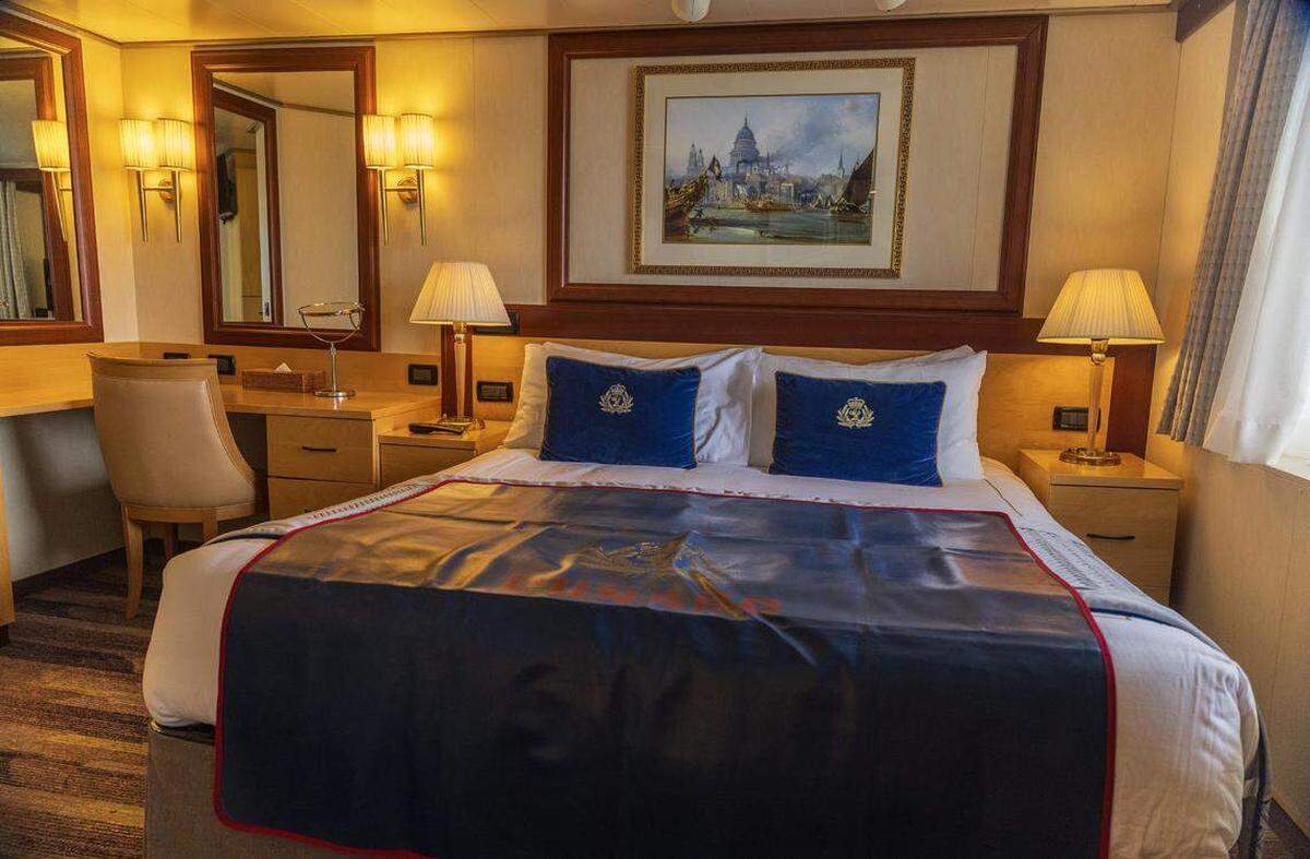 Así se ve un camarote penthouse en el crucero Queen Elizabeth de Cunard.