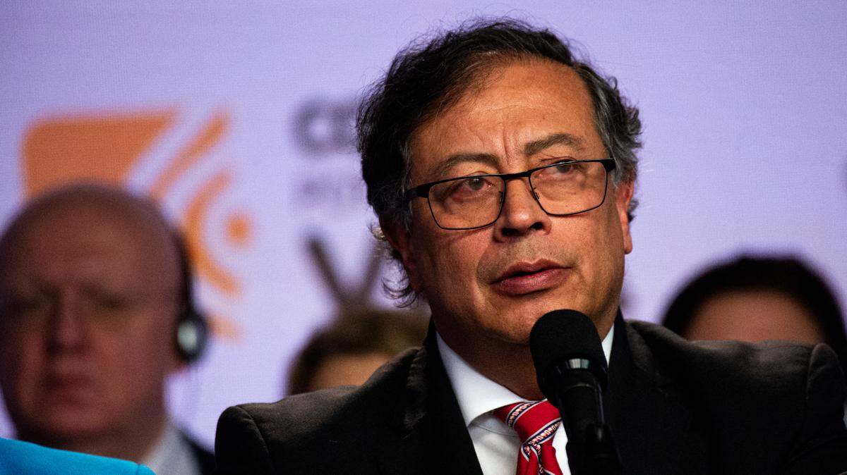 El presidente Gustavo Petro anunció el miércoles 1 de mayo de 2024 que Colombia romperá relaciones diplomáticas con Israel debido a la guerra en Gaza. En la foto, Petro da un conferencia de prensa en Bogotá, el 8 de febrero de 2024.