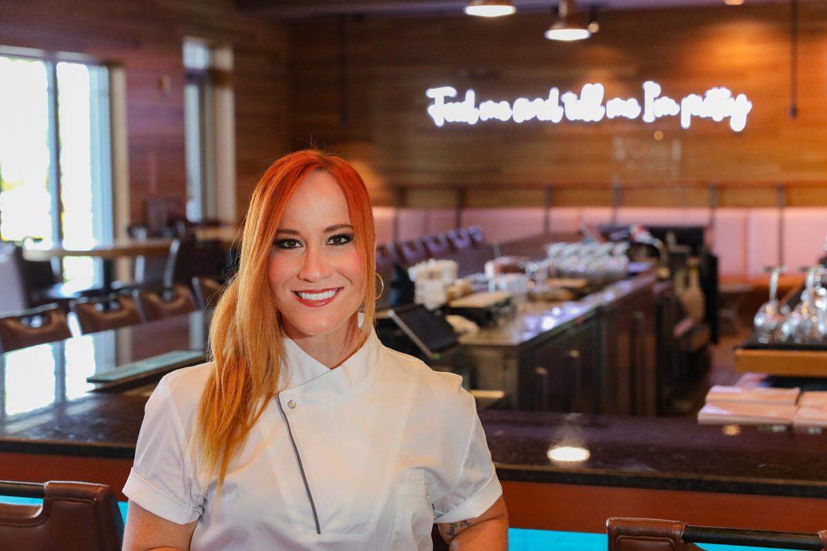Chef Adrianne Calvo: Adrianne’s Vineyard Restaurant & Wine Bar, Redfish y Cracked.
