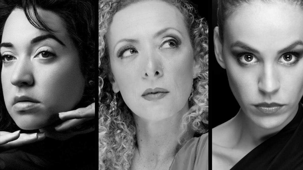Elenco de ‘Las voces de Penélope’ (desde la izquierda: Letty Carmona, Eugenia Sancho y Blanca Jara.