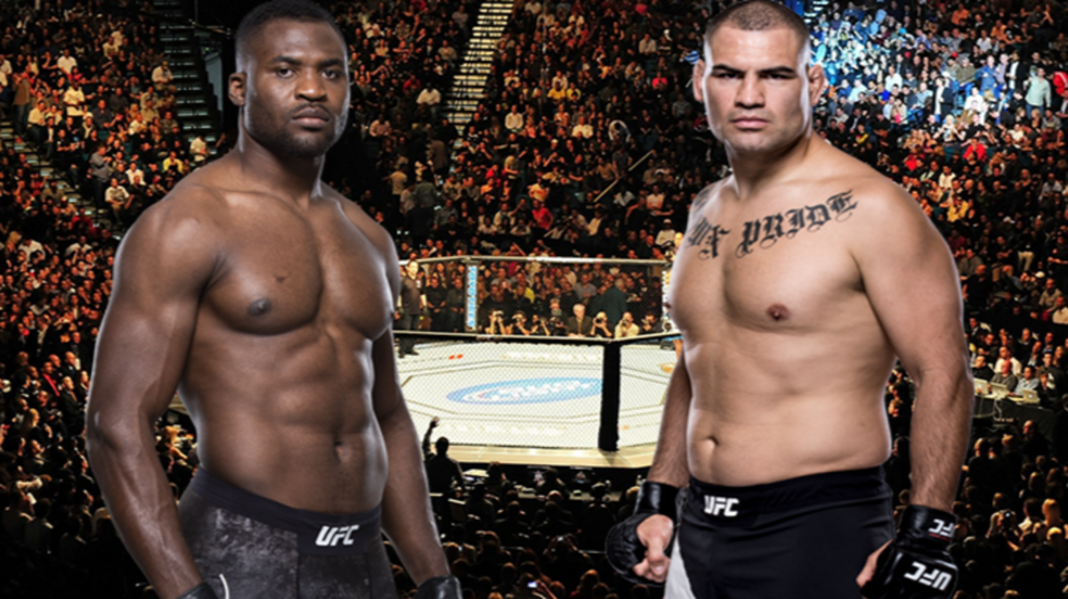 Caín Velásquez (der.) pelea contra Francis Ngannou este domingo 17 de febrero de 2019 en Phoenix.