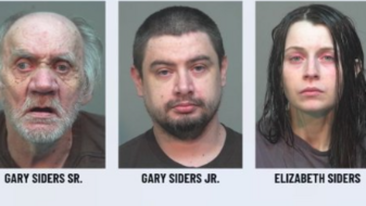 Los padres Gary Siders Jr. y Elizabeth Siders, y los abuelos de los niños Gary Siders Sr. y Christina Siders fueron detenidos y acusados de 17 cargos por poner en peligro a los 16 menores.