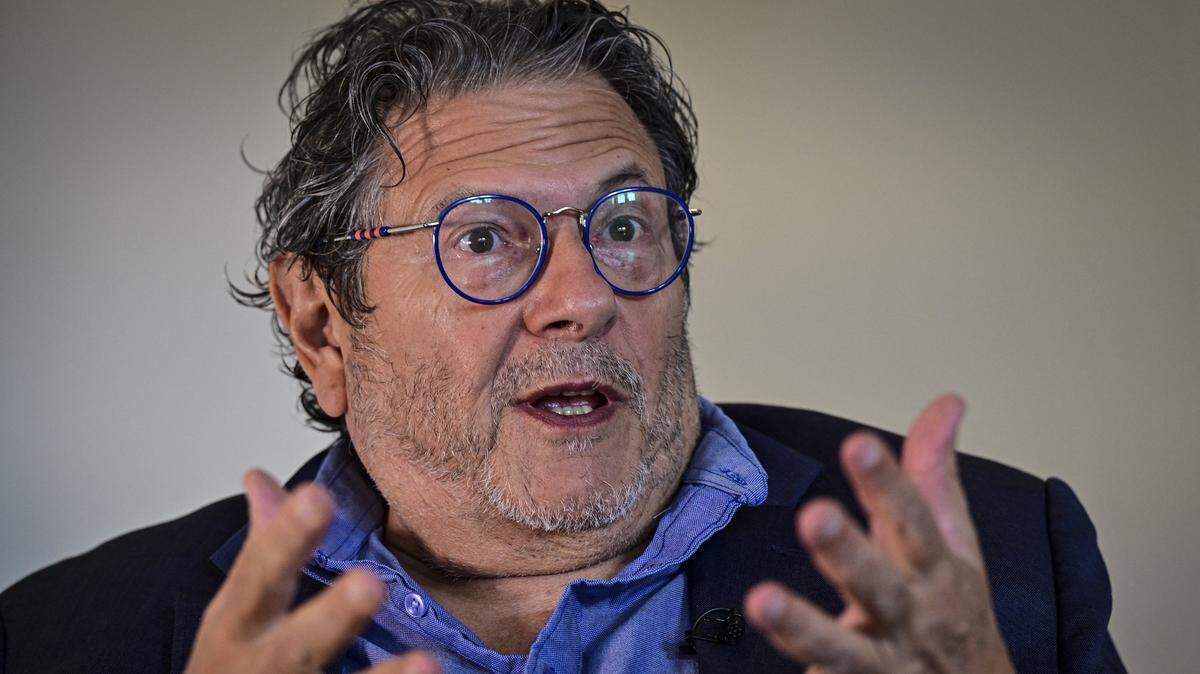 US lawyer, investigator and activist Reed Brody gestures as he speaks during an interview with AFP in Panama City on May 19, 2026. Brody, a human rights specialist, is internationally known for his work in the judicial prosecution of dictators and perpetrators of crimes against humanity, earning the nickname "the dictator hunter." (Photo by MARTIN BERNETTI / AFP via Getty Images)