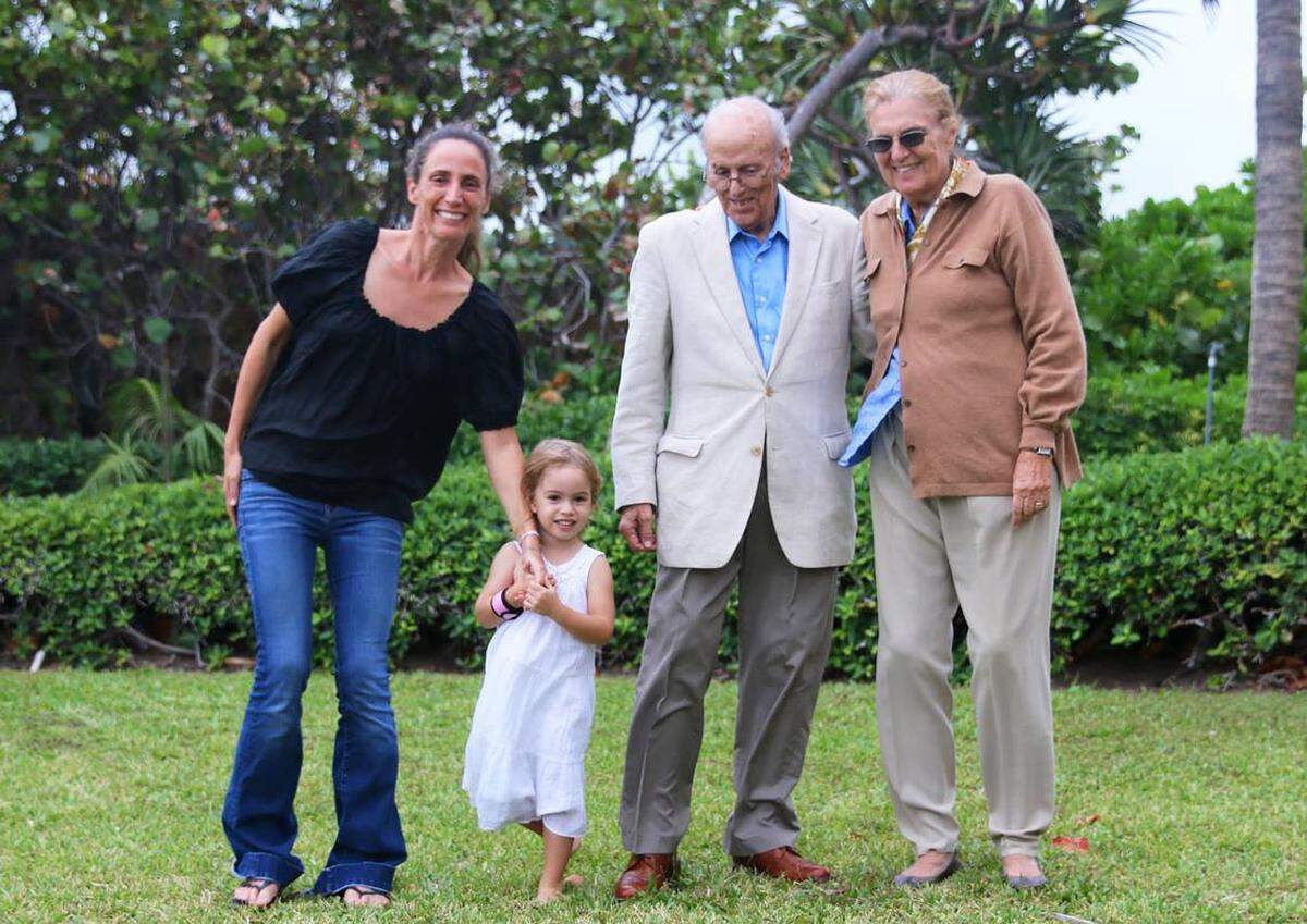 The Cattarossi family, three generations, lived a happy life in their beachfront condo, according to a family member. From left, Graciela Cattarossi, her 7-year-old daughter Stella, grandparents Gino and Graciela Cattarossi. They all died in the condo collapse in Surfside.