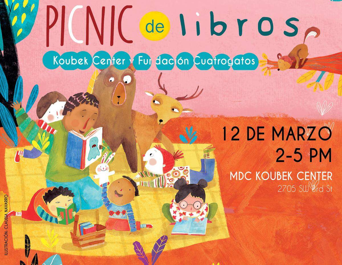 Picnic de Libros es un programa diurno bilingüe para la familia que incluye narración de cuentos, teatro, música, artes y manualidades, danza y canastas de picnic llenas de libros, gratis en el Koubek Center.