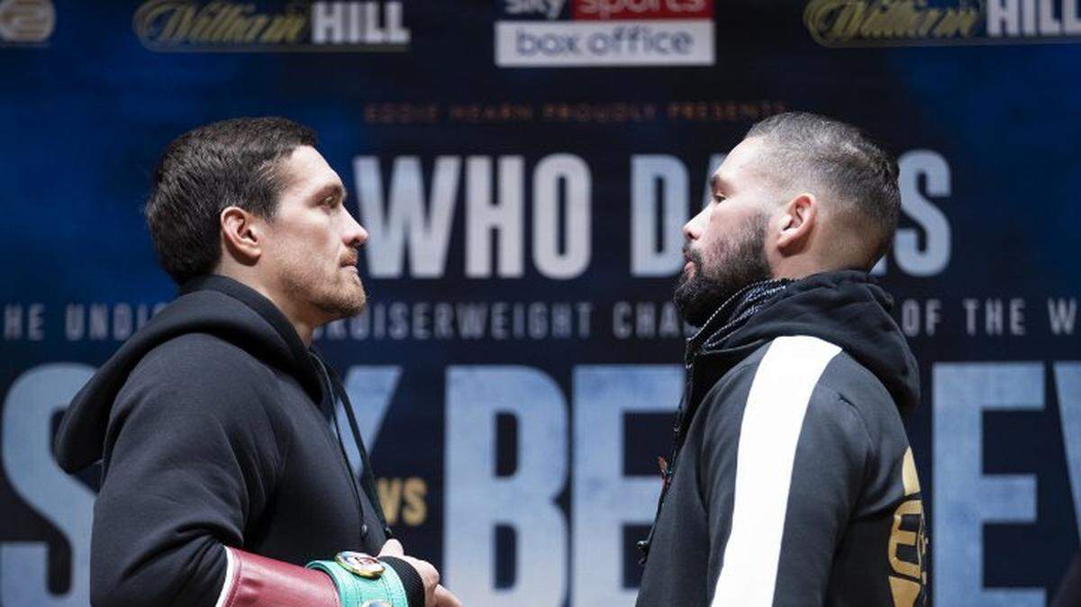 OLEKSANDR USYK, titular unificado crucero (izq.) enfrenta este 10 de noviembre a Tony Bellew.