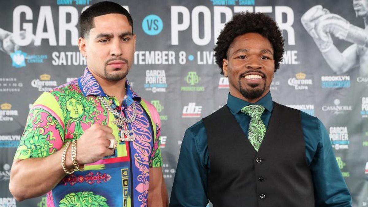 Danny García (izq.) y Shawn Porter deben sostener una buena pelea este 8 de septiembre en Nueva York.