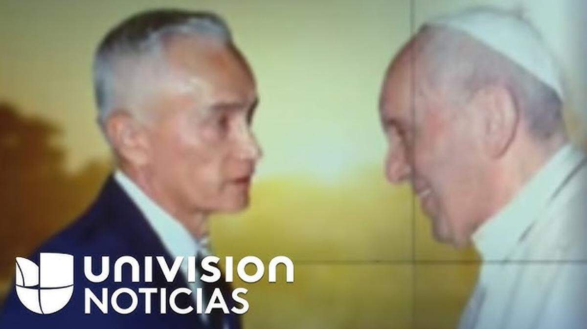CAPTURA DE pantalla de Univision del encuentro de Jorge Ramos con el Papa Francisco en 2016