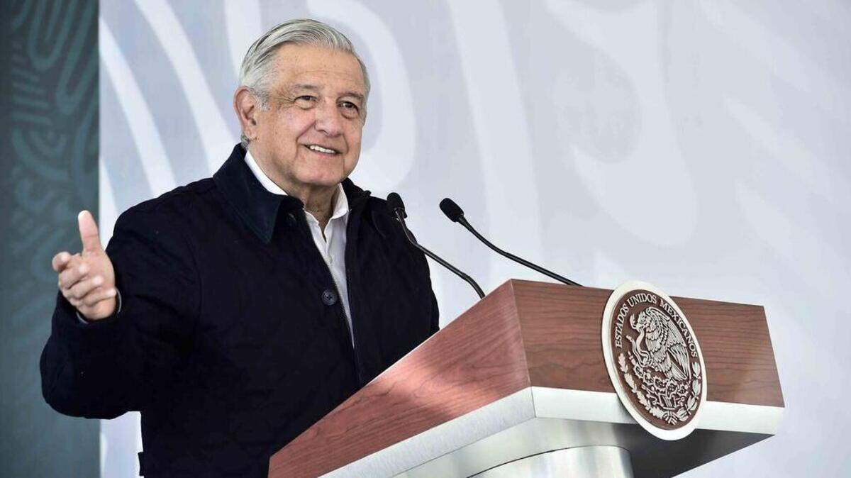 El presidente de México, Andrés Manuel López Obrador, pronunciando un discurso durante la inauguración de las nuevas instalaciones de la Guardia Nacional en San Luis Potosí, México, el 24 de enero de 2021.