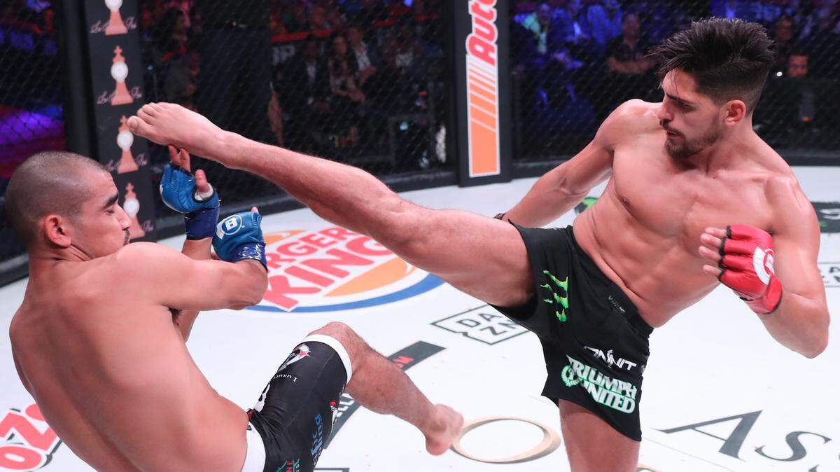 Gastón Bolaños (der.) tuvo que esperar más de la cuenta para su segunda pelea en el mejor circuito de MMA en el mundo, pero asegura que esos meses extra valdrán la pena este sábado cuando enfrente a Marcus McGhee el sábado en Las Vegas.