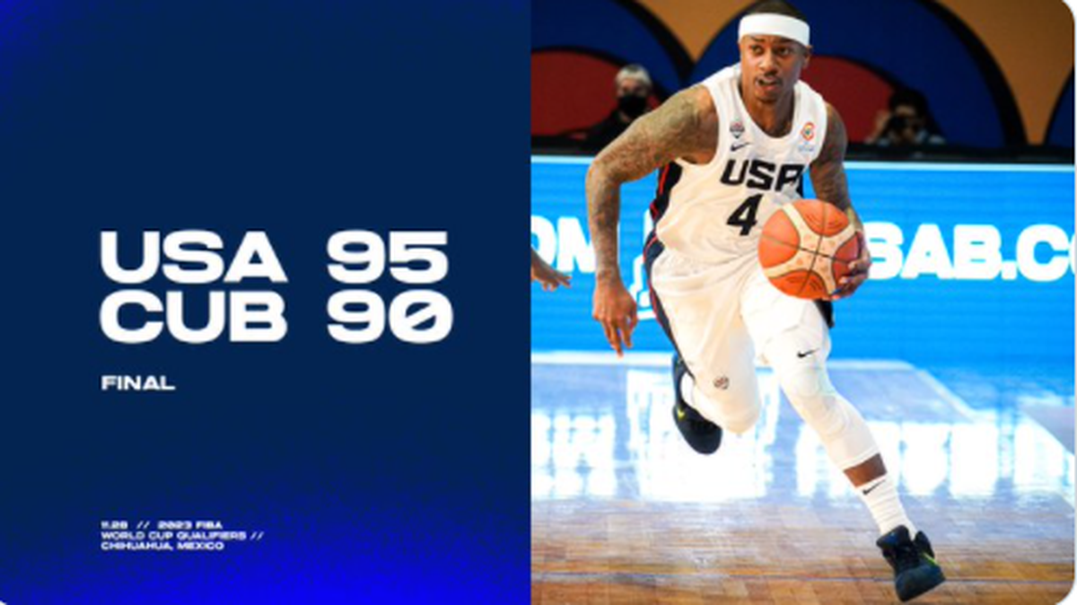Isaiah Thomas convirtió 21 puntos este domingo con los que lideró a Estados Unidos en su victoria por 95-90 sobre Cuba en el debut de ambas selecciones en las eliminatorias de las Américas al Mundial de baloncesto del 2023.