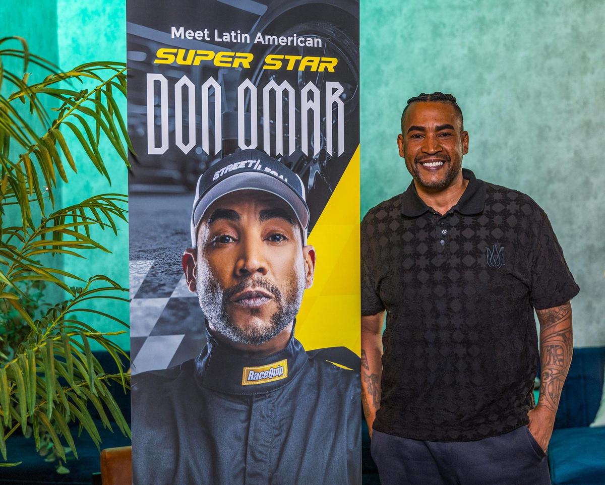Puerto Rican artist William Omar Landrón Rivera, known professionally as Don Omar, posed during a media day in Plantation, Florida, on Tuesday, May 13, 2025.