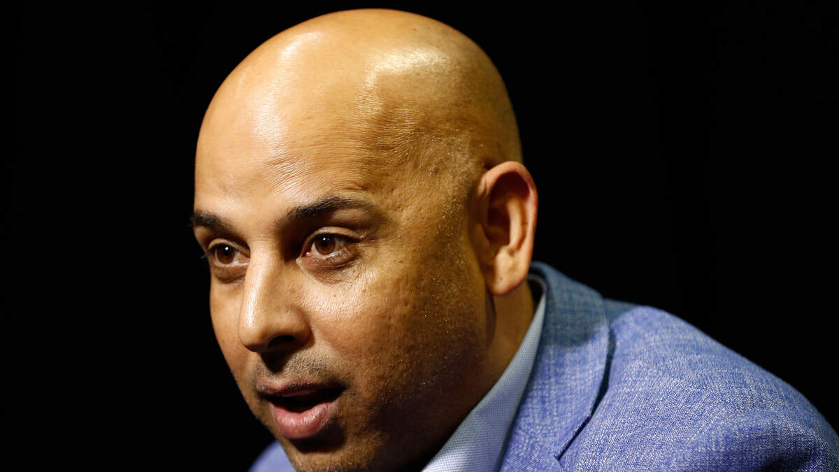 Boston Red Sox manager Alex Cora speaks with the media during Major League Baseball winter meetings, Tuesday, Dec. 11, 2018, in Las Vegas. (AP Photo/John Locher)