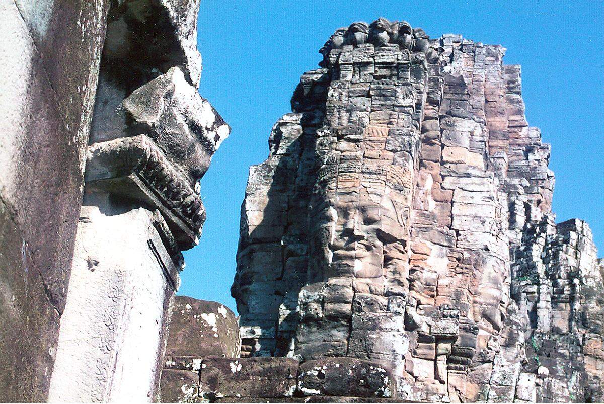 Cara tallada en una de las torres de Bayon.