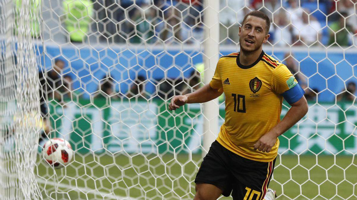 Eden Hazard anotó un gol por Bélgica en el partido ante Inglaterra, en el partido por el tercer puesto del Mundial, celebrado el 14 de julio de 2018 en San Petersburgo, Rusia.
