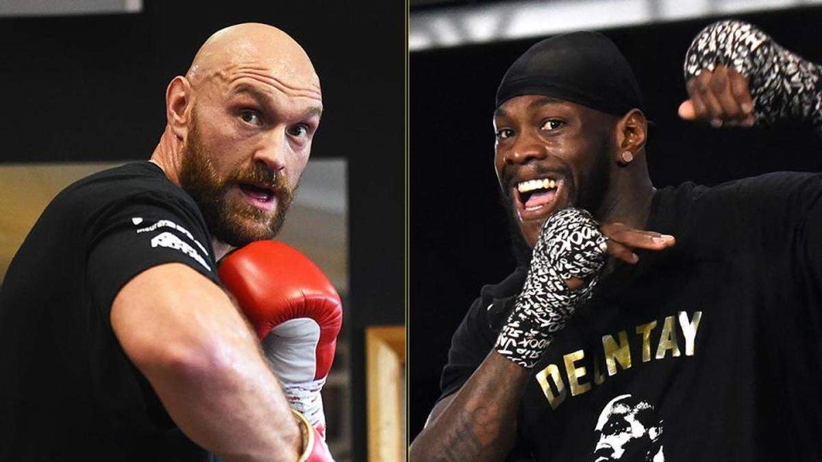 TYSON FURY enfrenta este 18 de agosto a Francesco Pianeta, pero con la vista puesta en Deontay Wilder (d) a fines del 2018.