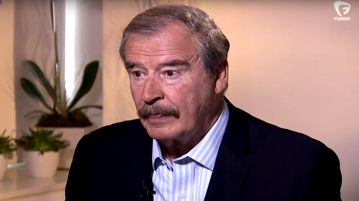 El ex presidente de México, Vicente Fox, durante la entrevista. 