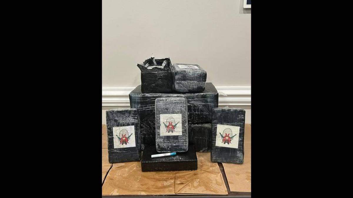 Los 25 ladrillos de cocaína, marcados con el nombre de Yosemite Sam, fueron confiscados y catalogados como evidencia. Los ladrillos tienen un valor de $500,000, según informaron las autoridades. 