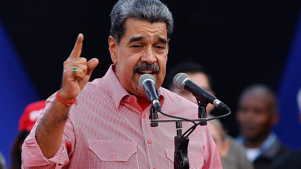 Venezuela's President Nicolas Maduro speaks during a demonstration for the swearing-in of Bolivarian committees in Caracas on November 15, 2025. (Photo by AFP) (Photo by STRINGER/AFP via Getty Images)