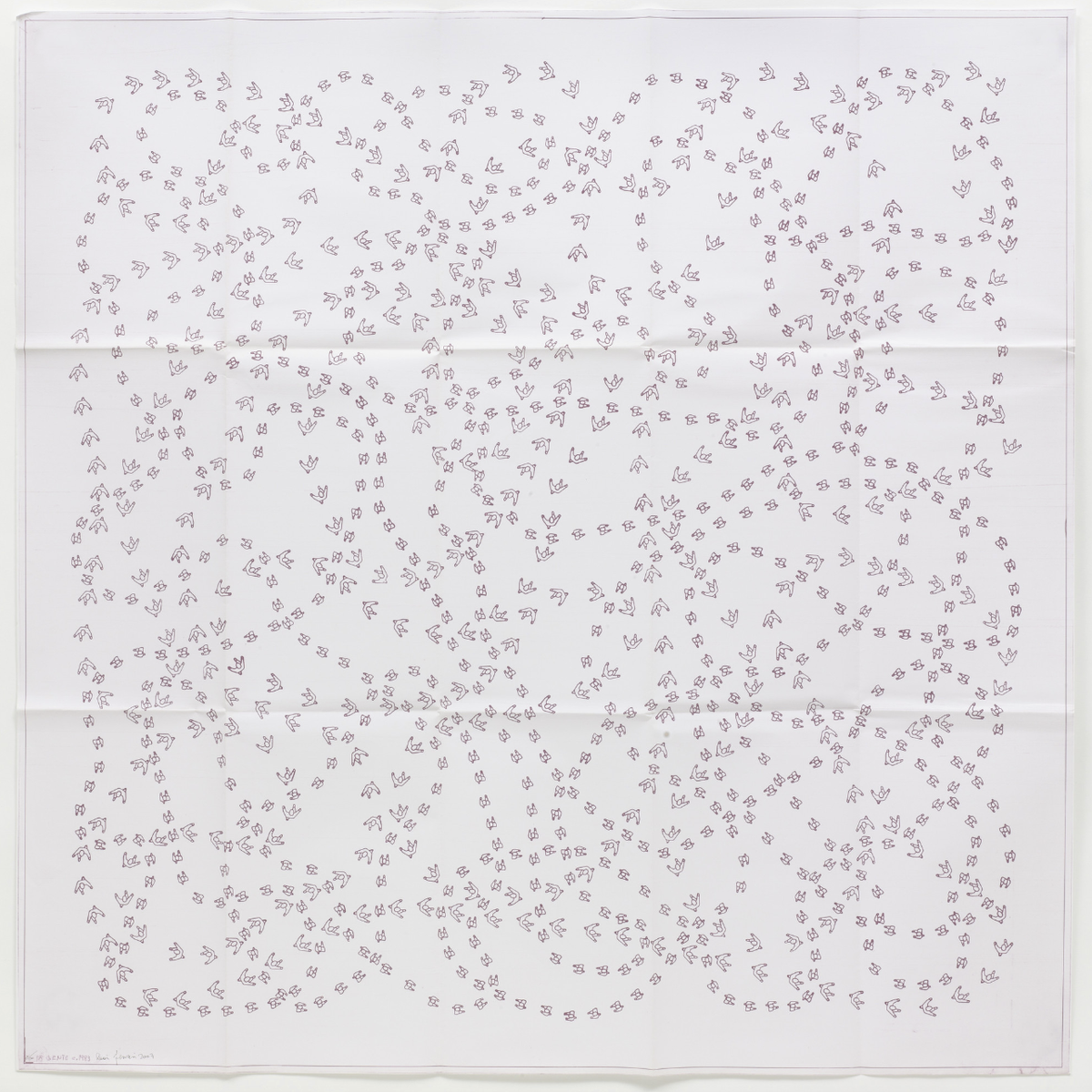 ‘Gente’, 1981, heliografía, 40.5 x 40.5 pulgadas.