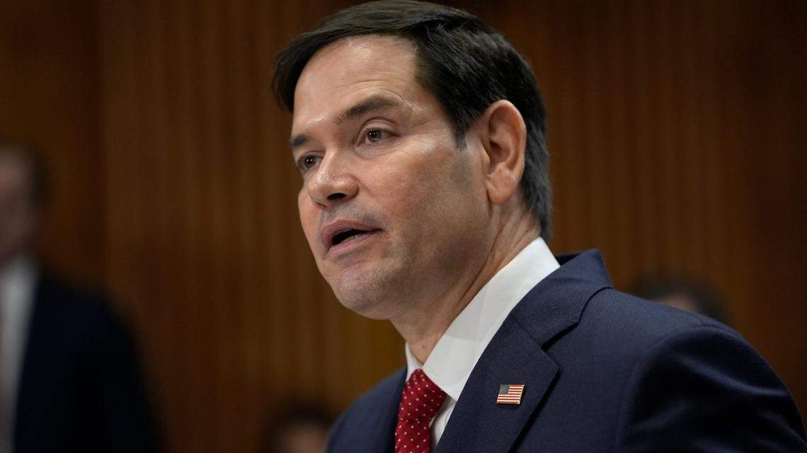Marco Rubio delivers remarks during a Senate Foreign Relations committee hearing on his nomination to be Secretary of State on Wednesday, Jan. 15, 2025 in Washington, DC.