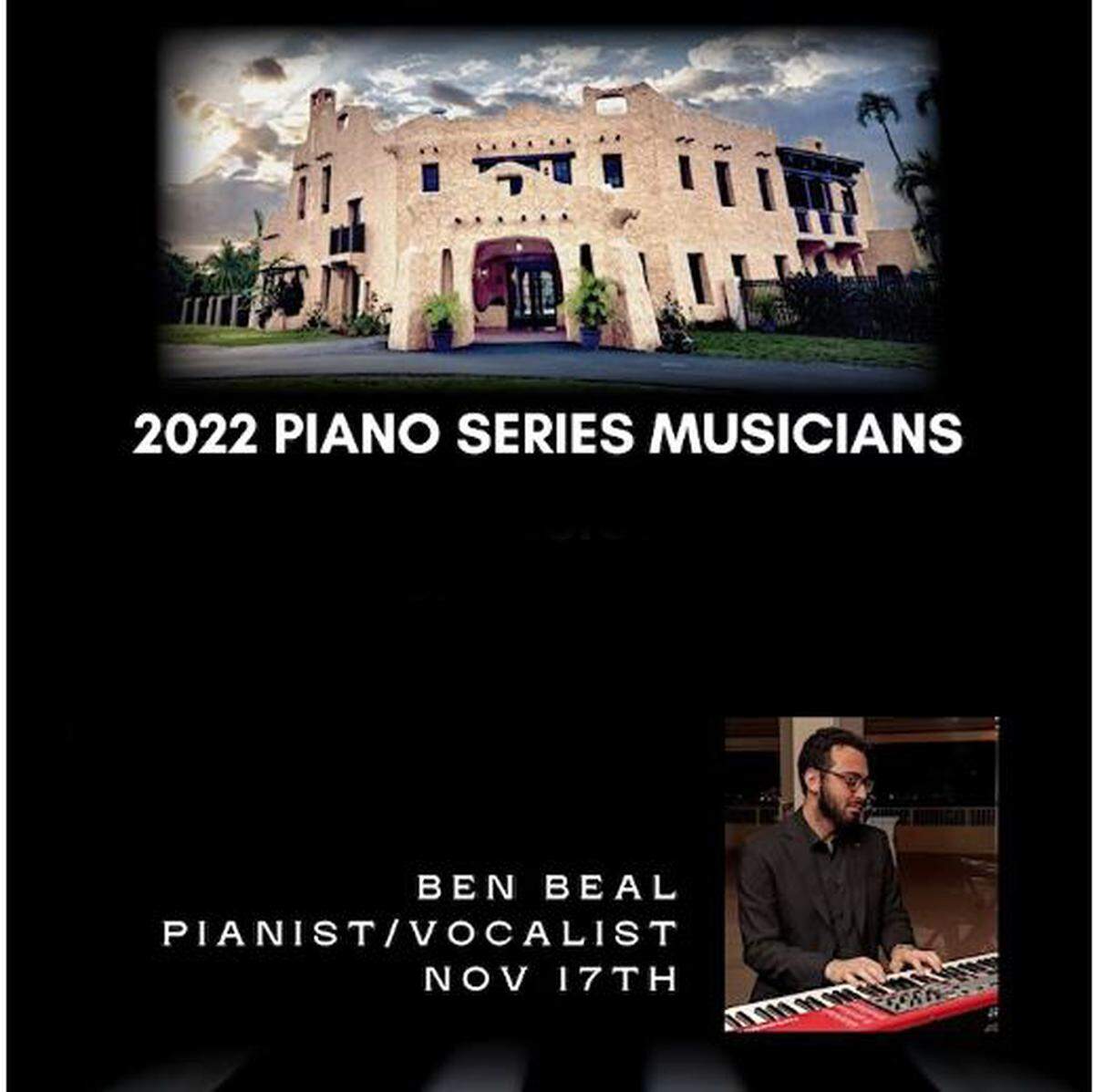 Serie de música de piano 'Summer Nights' en Curtiss Mansion.