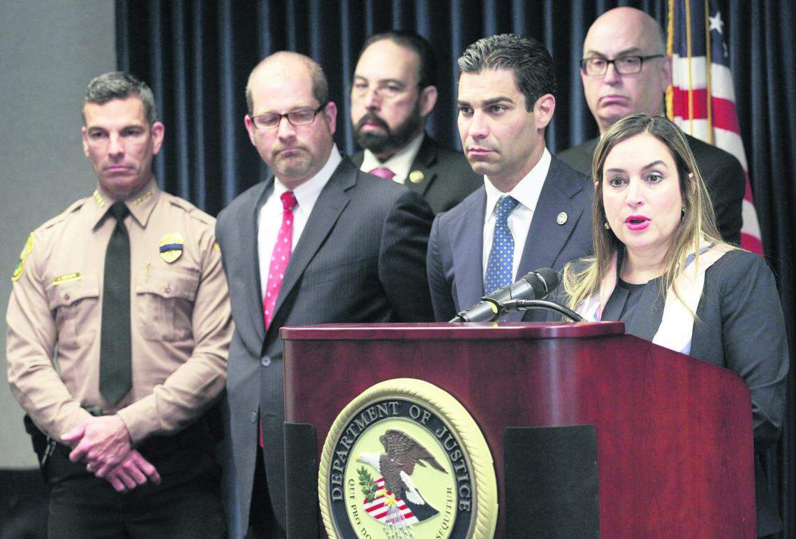 Ariana Fajardo Oshan, right, was appointed to be South Florida’s U.S. Attorney in August 2018.