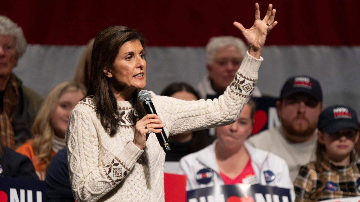 Nikki Haley alertó a los ciudadanos en su último mitin de campaña en New Hampshire de que si no la respaldan a ella este martes en las primarias del estado norteño, la elección en noviembre será entre dos octogenarios.