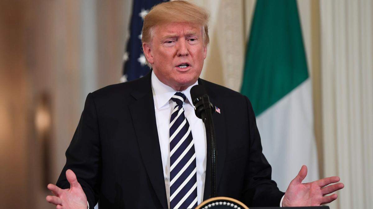 El presidente de EE.UU, Donald Trump, durante una conferencia de prensa conjunta con el Primer Ministro de Italia, Giuseppe Conte, en La Casa Blanca, Washington, el lunes 30 de julio de 2018.