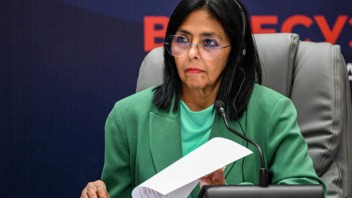 La vicepresidenta de Venezuela, Delcy Rodríguez, asiste a una reunión de la Comisión Intergubernamental de Alto Nivel Ruso-Venezolana el 7 de noviembre de 2024.