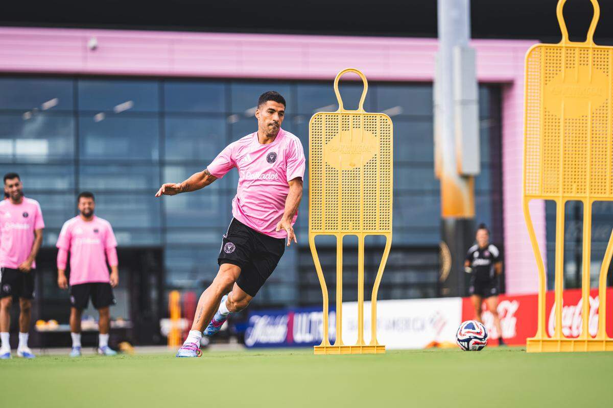 El delantero Luis Suárez se entrena con el Inter Miami este jueves en las instalaciones del club con vistas al Mundial de Clubes.