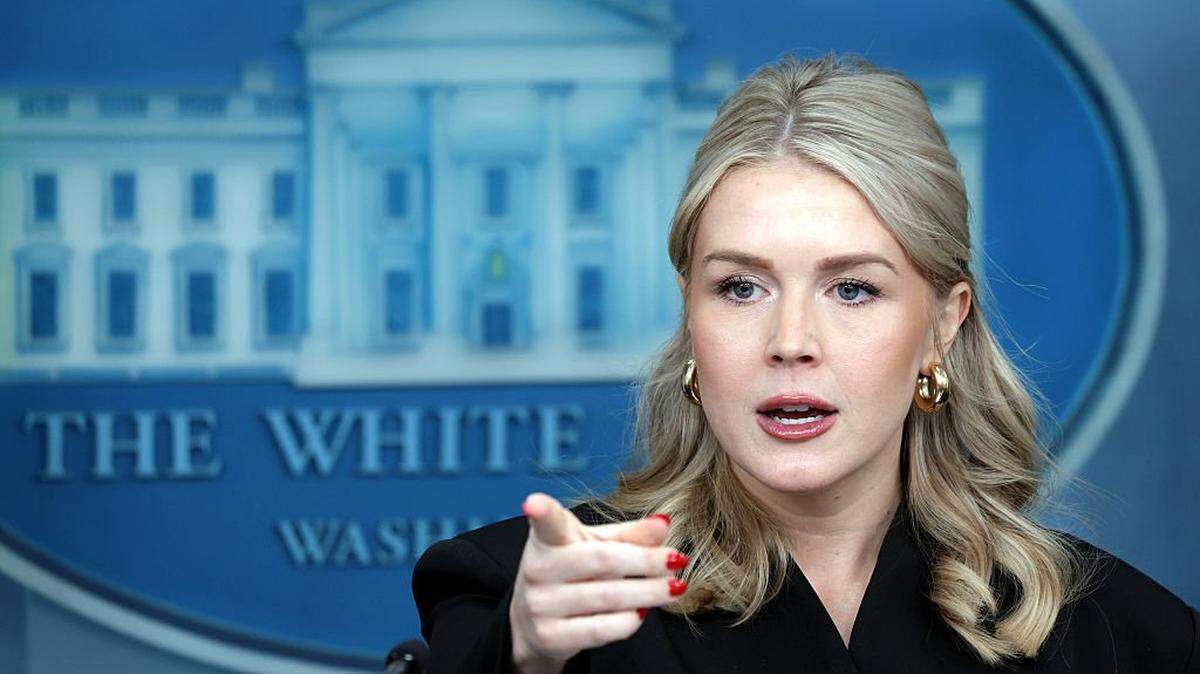 WASHINGTON, DC - DECEMBER 11: White House Press Secretary Karoline Leavitt answers questions during a press briefing at the White House on December 11, 2025 in Washington, DC. Leavitt answered questions about the recent U.S. military action to seize a sanctioned oil tanker off the coast of Venezuela amid a U.S. military buildup in the region. (Photo by Alex Wong/Getty Images)