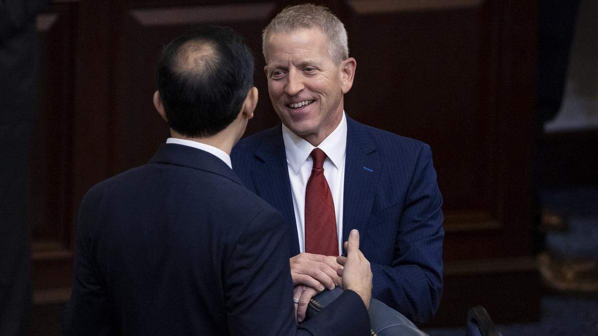 El expresidente de la Cámara de Representantes de Florida, Paul Renner, asiste al primer día de la sesión legislativa en el Capitolio estatal el 4 de marzo pasado.