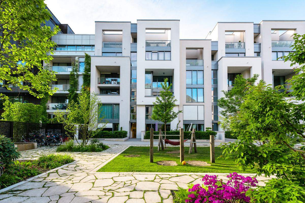 Edificios de arquitectura moderna en Alemania, con unos de los mercados de bienes raíces en Europa que mejor resiste la crisis por la pandemia.