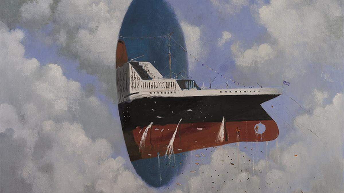 ‘Au Revoir’, 2016, óleo sobre lienzo, 60 x 72 pulgadas.