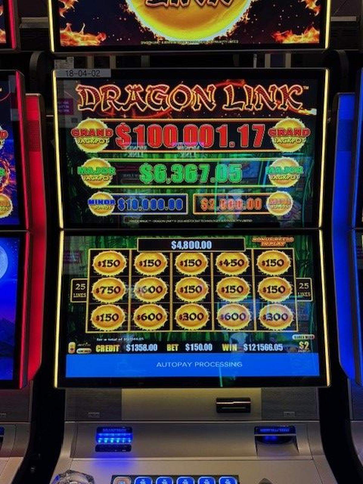 Jugador apuesta $150 en una máquina tragamonedas y se lleva jugoso premio en casino de la Florida.