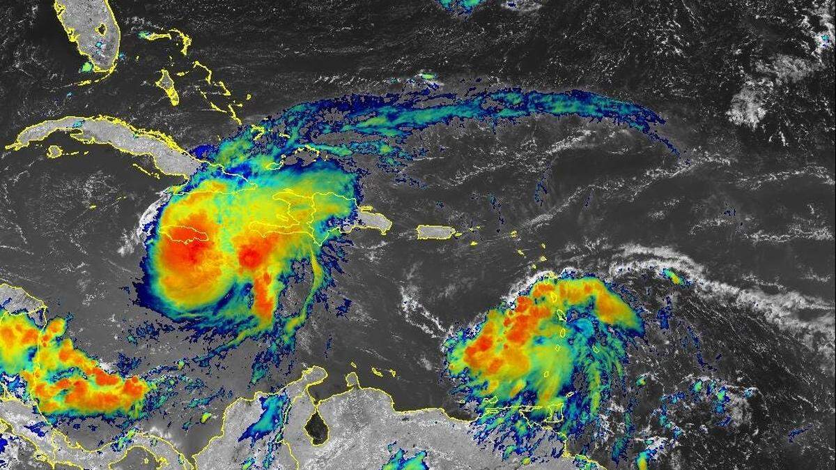 El huracán Beryl afecta a Jamaica 2 p.m. 3 de julio de 2024.