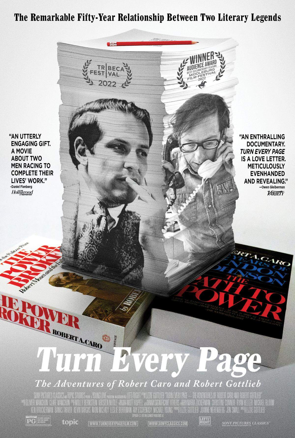 Coral Gables Art Cinema estrena ‘Turn Every Page – The Adventures of Robert Caro and Robert Gottlieb’ (2022) de la directora Lizzie Gottlieb. Sin duda, una dupla del periodismo norteamericano exitosa.