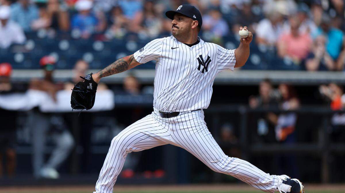 El pitcher cubano Néstor Cortés será el abridor de los Yankees de Nueva York ante los Astros en el Minute Paid Park en Houston, en el Día Inaugural de Grandes Ligas el 28 de marzo de 2024.